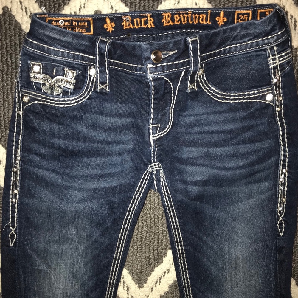 Women’s Rock Revival straight leg jeans 25 Regular - Picture 3 of 8